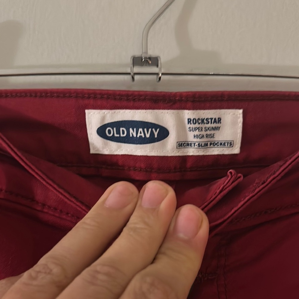Old Navy High Rise Red Jeans
